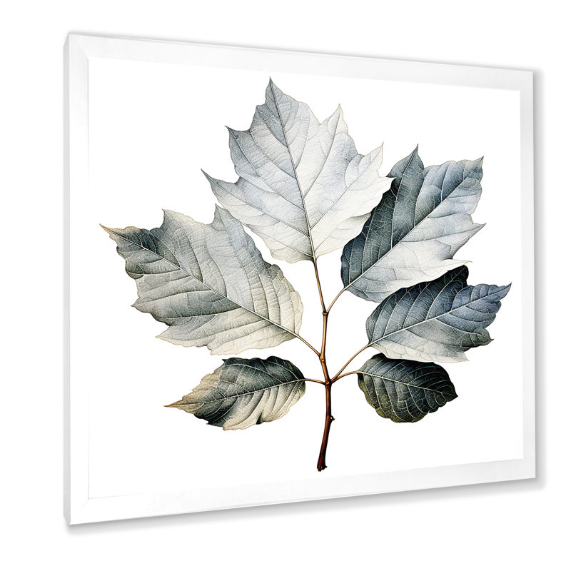 Laisser la silhouette en argent III, Cadre simple blanc, H 16 po x l 16 po x P 1 po