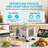 Commercial french fry cutter with 2 replaceable blades (1/2 & 3/8 inch), stainless steel potato slicer for restaurant & home kitchen