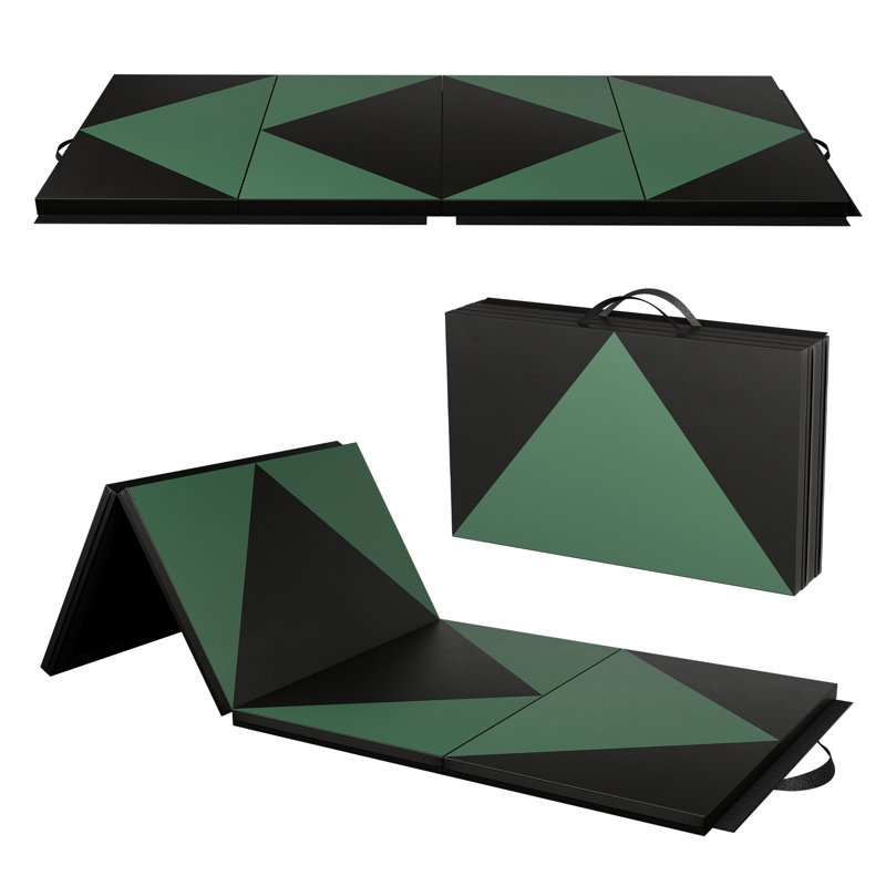 Tapis de gymnastique épais multicolore 4 pi x 10 pi x 2 po Polar Aurora