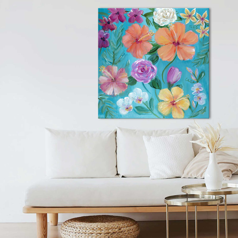 "Tropical Medley I" by Marilyn Dunlap Print on Canvas, 18" H x 18" W x 1" D