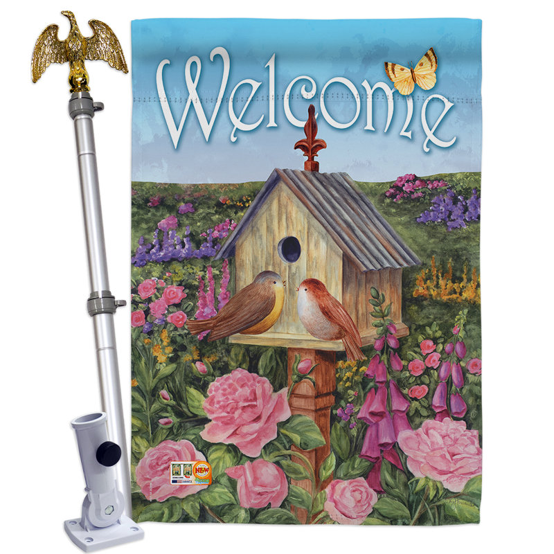 Double Sided 40'' H x 28'' W Polyester Flag Set