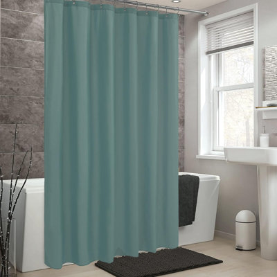 Doublure de rideau de douche en vinyle couleur unie extra longue