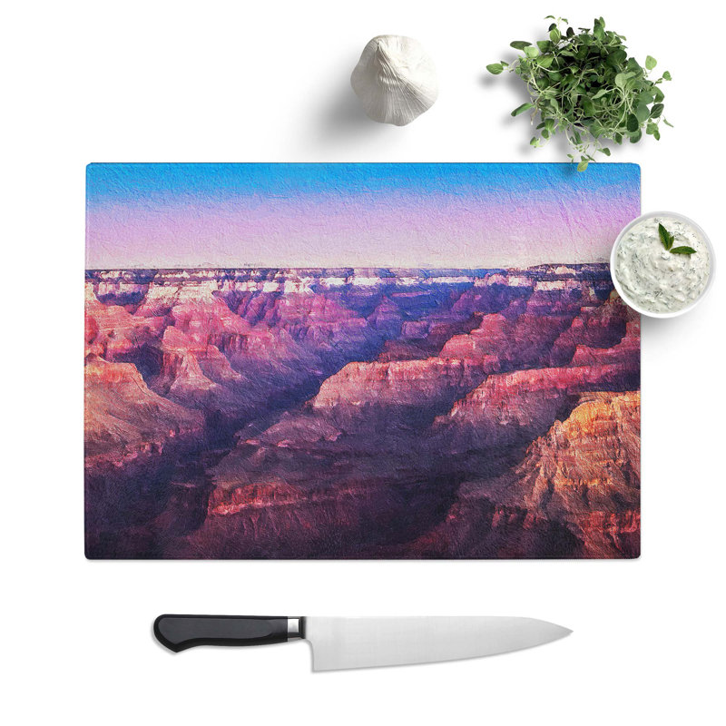 Tempered Glass The Grand Canyon Chopping Board, 28.5 cm W x 20 cm L