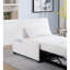 Fauteuil-lit blanc 1pc avec siège et option convertible en tissu