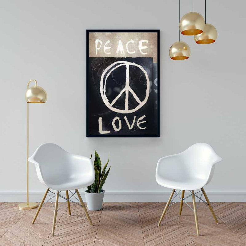 Peace Love Motivational Office, toile encadrée