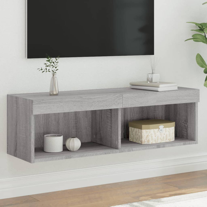 Barra TV Stand for TVs up to 43", 30cm H x 100cm W x 30cm D, Grey Sonoma