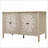 Cabinets with Storage, Walnut Brown Sideboard Buffet with 4 Doors &amp; Adjustable Shelves | Contemporary | Particle Board+MDF-1939892565