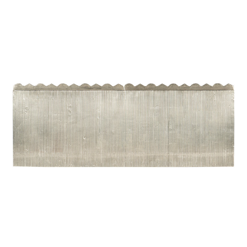 Contemporary 48'' Silver German Silver Foil Sideboard