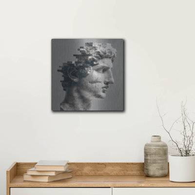  «David's Glitch» par Ann Klee, art mural en métal, 12 po x 12 po