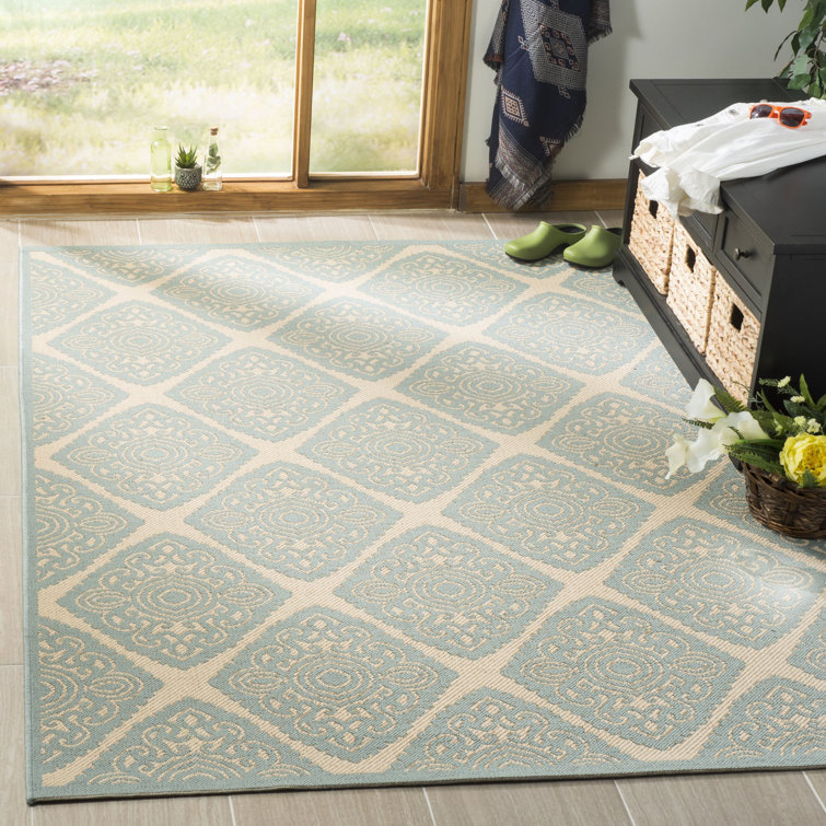 Burnell Performance Damask Indoor/Outdoor Area Rug