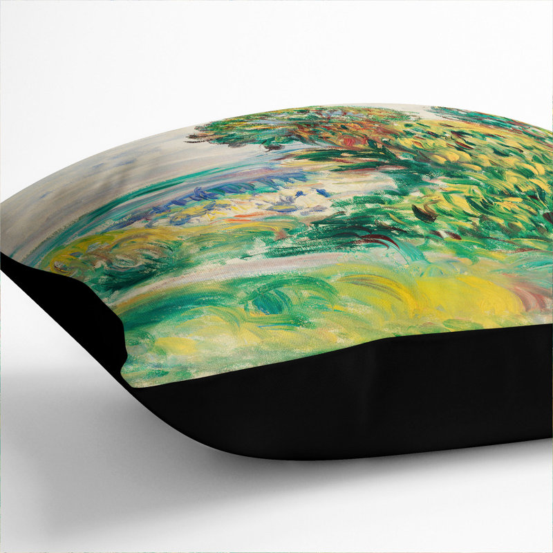 Landscape Vol.2 Square Throw Cushion, 40cm H x 40cm W x 15cm D, Black
