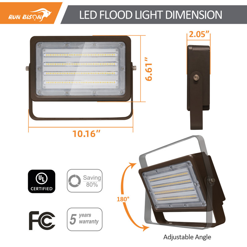 100-Watt LED Outdoor Security Flood Light