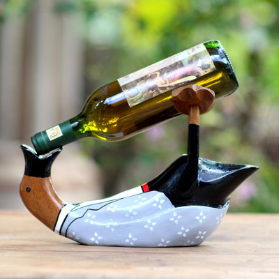 Josephine Solid Wood Tabletop Wine Bottle Rack in