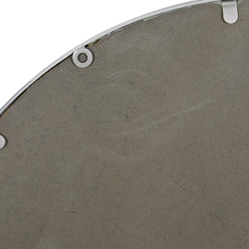 Miroir rond en métal noir avec crochets l 26 po x H 24 po