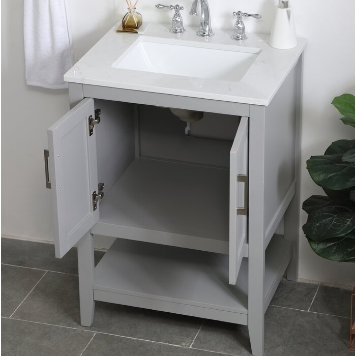 Sand & Stable Trieste 24'' Free Standing Single Bathroom Vanity with ...