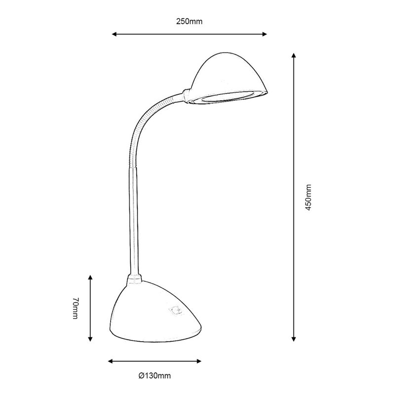 Donavon Metal Desk Lamp, Black
