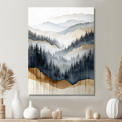 Forêt brumeuse VI - Décoration murale sur toile représentant les bois