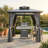 8Ft X 8Ft  Aluminum Bbq Grill Gazebo With Grey Hardtop Polycarbonate Double Roof  For Outdoor Cooking