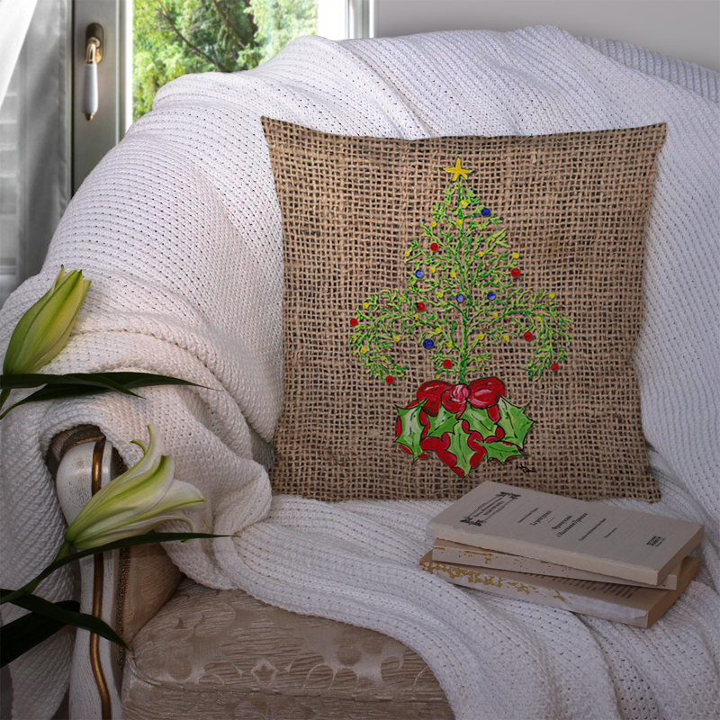 Coussin décoratif intérieur/extérieur fleur de noël tree tree