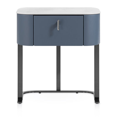 47.5cm W Metal Bedside Table
