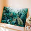 Toile Une scène de jungle abstraite luxuriante mettant en vedette un feuillage subtilement tissé avec art mural-1345955785