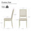 Chaise d'appoint rembourrée en bois massif Iftekar-602360383