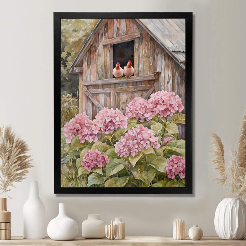 Drayvon - Floral Canvas Wall Art, Reproduction encadrée d'une seule photo, Noir, noir, noir, noir, H 20 po x l 12 po