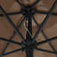 Parasol de jardin extérieur en polyester taupe-1193059926