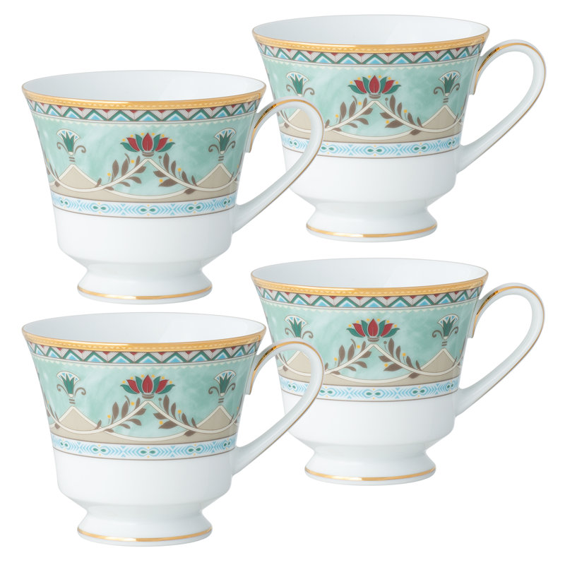 Ensemble de 4 tasses à thé Noritake Serene Garden, 8 oz