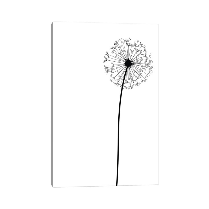 Modern Dandelion by Nordic Print Studio - Gallery-Wrapped Canvas Giclée on Canvas, Wrapped Canvas, 20.32 cm H x 30.48 cm W