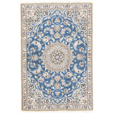 Minodor Oriental Area Rug in Light Blue