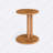Wooden C-Shaped End Table – Round Top Minimalist Style