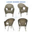 Chaise de patio à dîner avec coussins simple Watts-37026435-37026434
