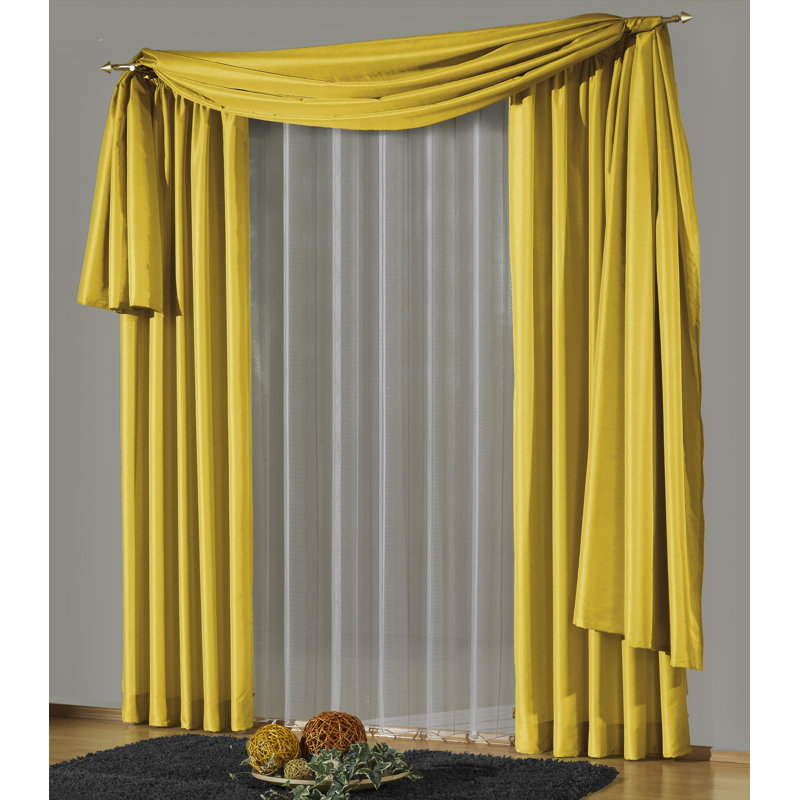 Farsund Semi Sheer Single Panel, Yellow, 135cm H x 300cm W