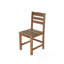 Ensemble de table de salle à manger 6 pièces en bois avec 4 chaises et 1 banc-463115072
