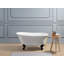 Baignoire de trempage sur pattes 53 "avec drain, pieds en griffes et plateau en bambou 53" Streamline-84366221-97549555