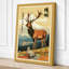 Mountain Deer Japandi - Wrapped Canvas-1193588979-1193588974