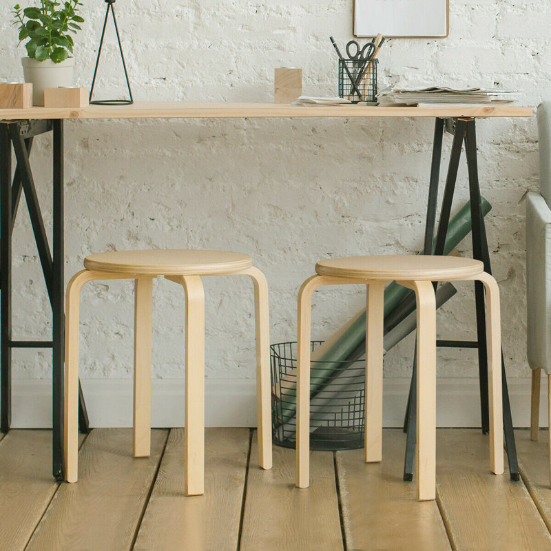 Ginyard 18'' H Solid Wood Stacking Side Chair