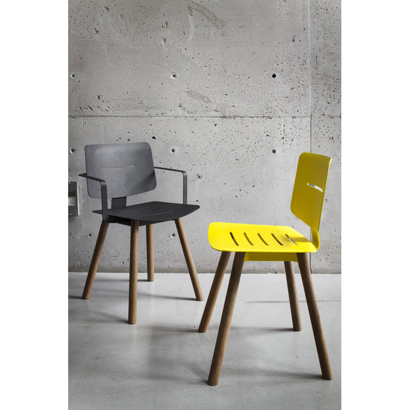 Coco Outdoor Dining Armchair, Anthracite/Faux Teak