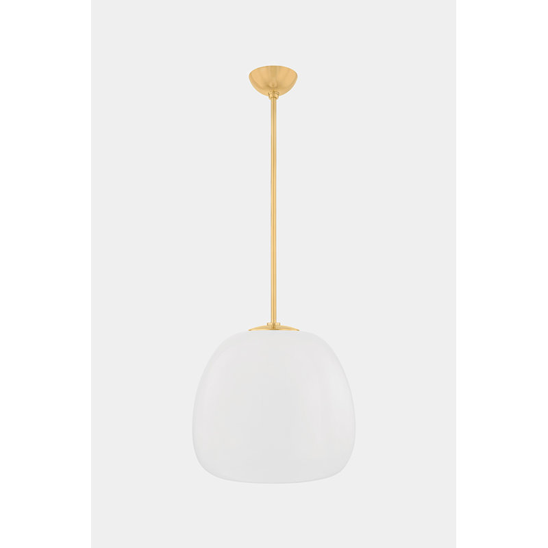 SCRANTON Pendant, Brass, 17.75" H x 19" W x 19" D