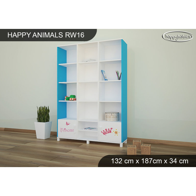 187cm H X 132cm W Kids Bookcase, Blue