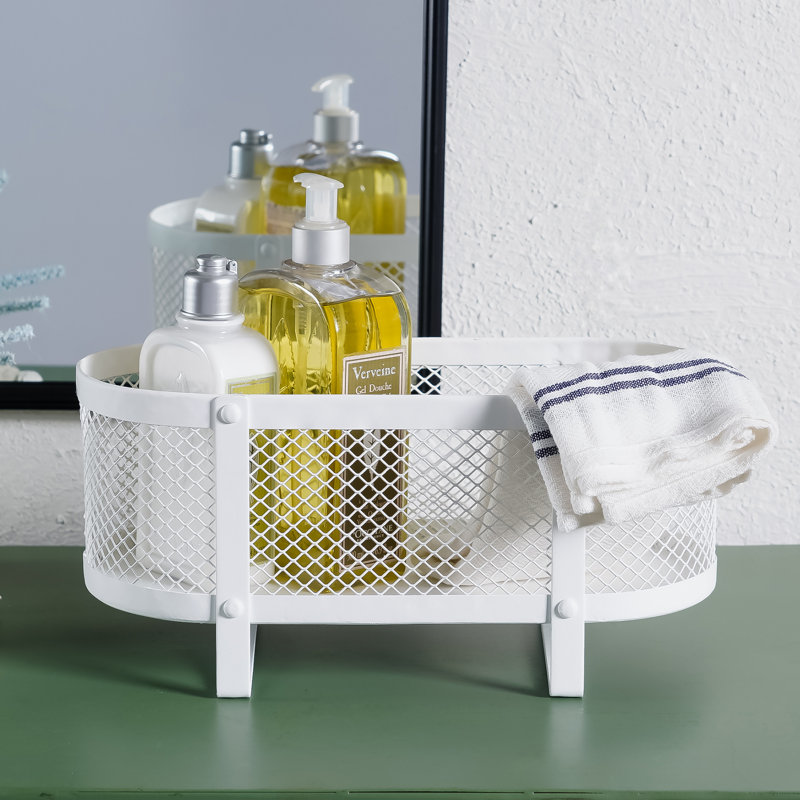 Plateau de meuble-lavabo en métal blanc