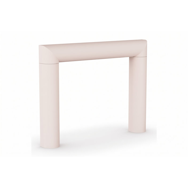 Encadrement de foyer en pierre avec foyer Bullnose Aspen, Beige, P 8 po x H 54 po x l 70 po