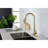 Kitchen Faucet With Pull Down Sprayer , High Arc Single Handle Kitchen Sink Faucet With Deck Plate, Commercial Modern Stainless Steel Kitchen Faucets-118543648