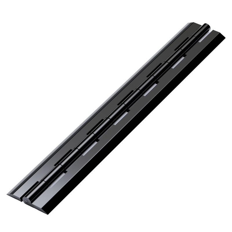 3x Black Acrylic Piano Hinges 300 mm, Continuous Plastic Hinges