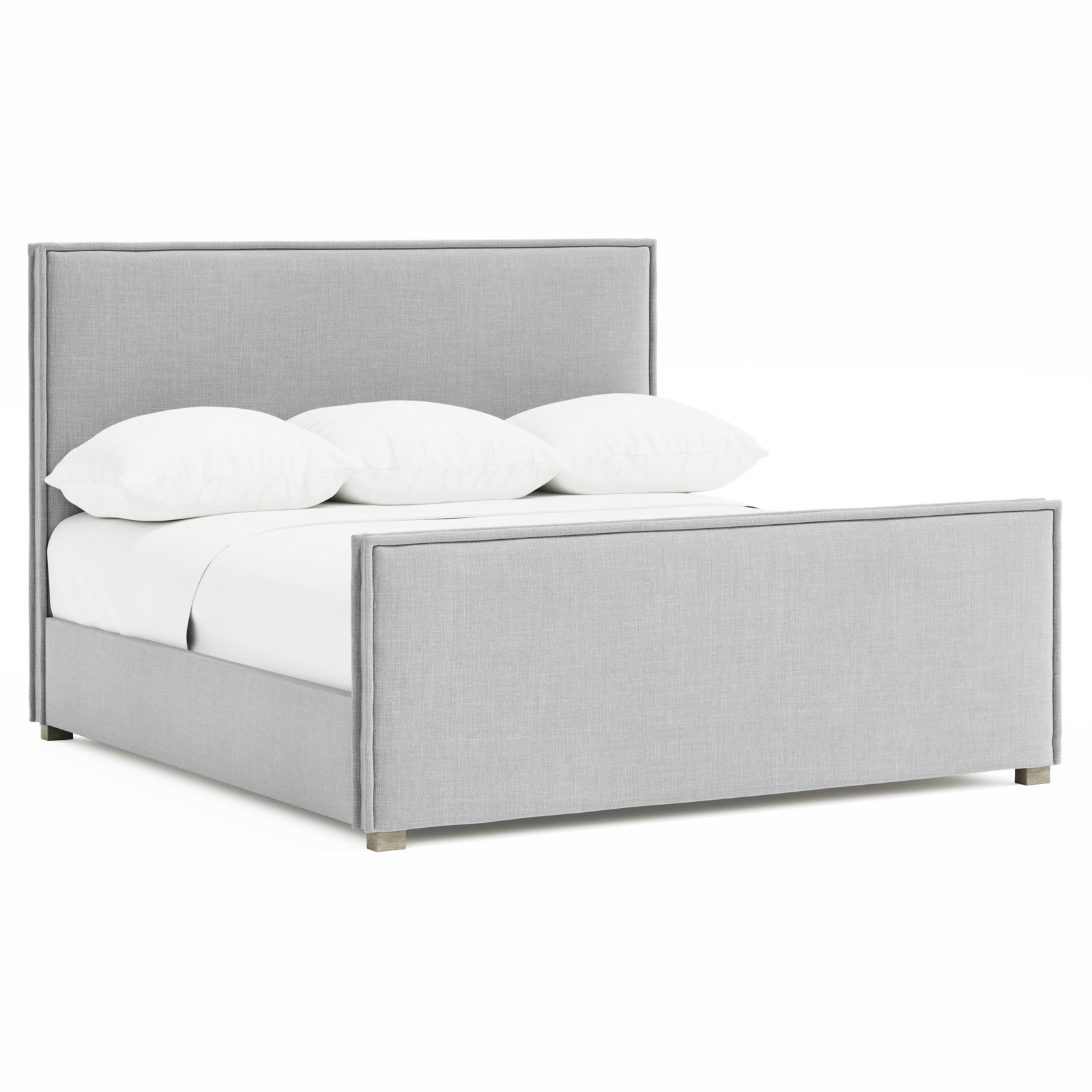 Sawyer Upholstered Panel Bed, King, Pebble B165