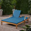 Chaise longue rembourrée en bois