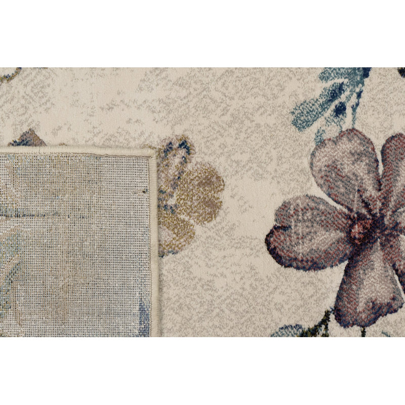 Makiver Floral Indoor Rug, Rectangle 6'7" x 9'6"