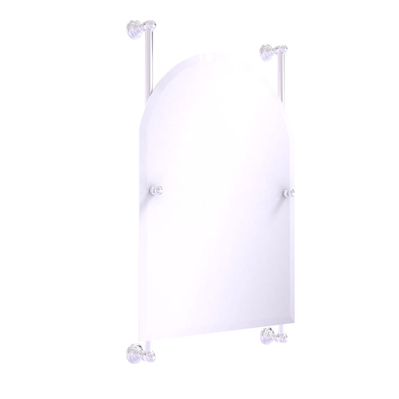 Miroir de meuble-lavabo biseauté sans cadre Freyja, Chrome satiné