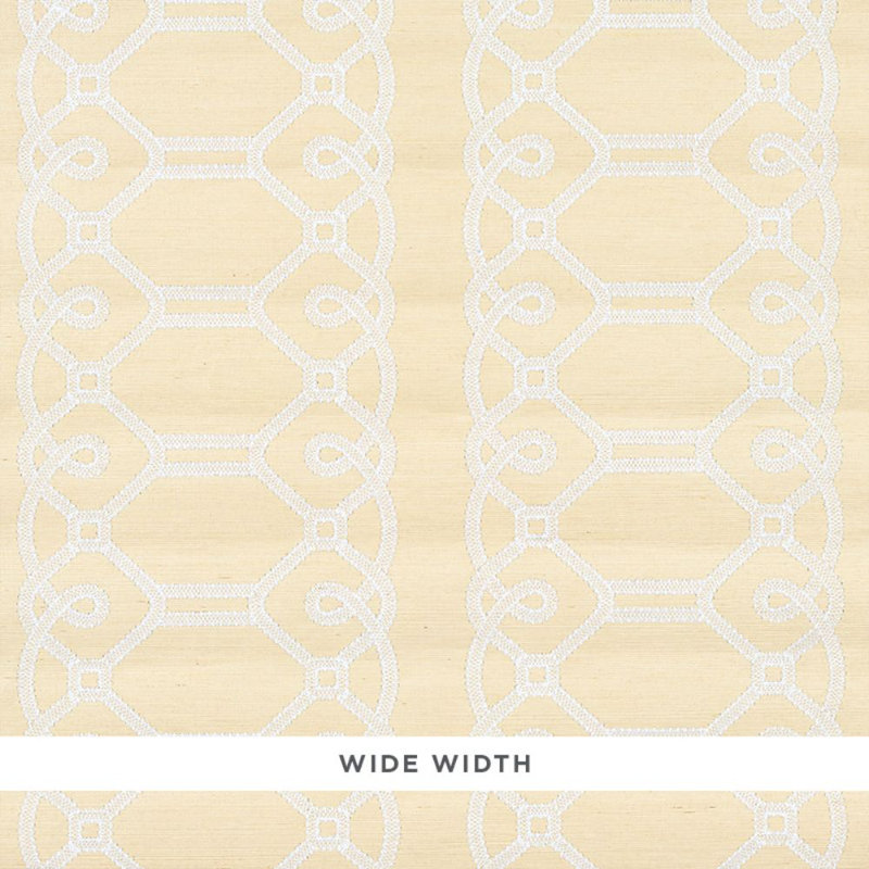 Ziz Embroidered Sisal Wallpaper, Neutral